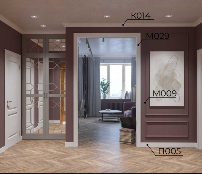 Плинтус белый px005, 108х12, экополимер