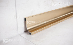 Плинтус из нержавеющей стали fij 12 золото сатинированное 2,7 м kepler profiles