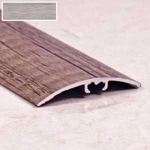 Порог из алюминия шириной 41 мм гладкий со скрытым креплением по 41 дуб либерти 2,7 м